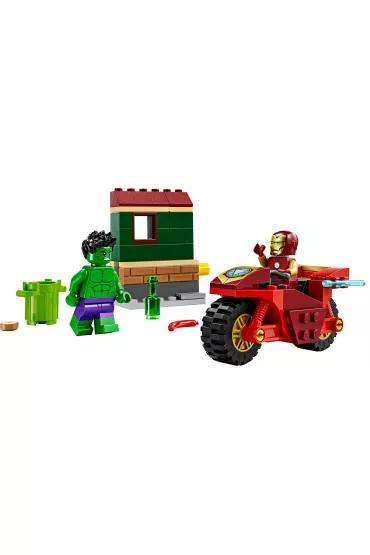 LEGO Super Heroes Marvel Iron Man z motocyklem i Hulk 76287