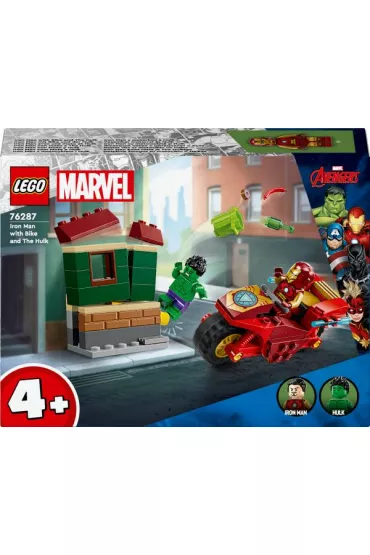 LEGO Super Heroes Marvel Iron Man z motocyklem i Hulk 76287