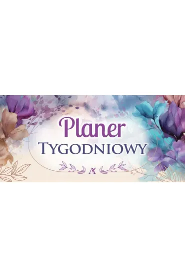 Planer 2027 biurkowy poziomy le��cy kwiaty