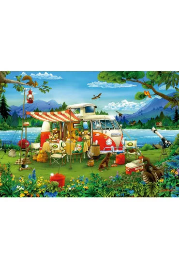 Puzzle 1000 el. Wakacje z kamperem Educa