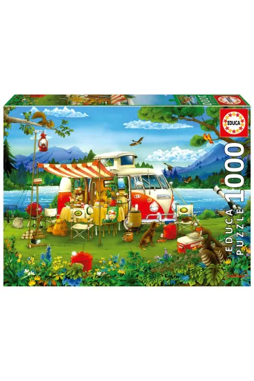 Puzzle 1000 el. Wakacje z kamperem Educa