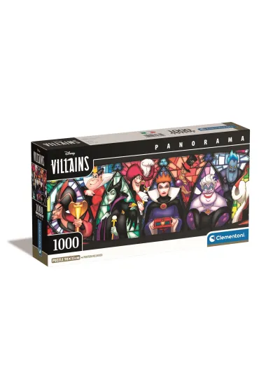 Puzzle 1000 el. Panorama - Villains Clementoni