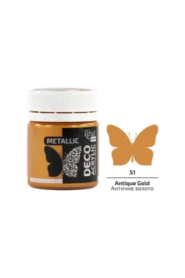 Rosa Farba akrylowa metaliczna antique gold 51 20ml 20 ml