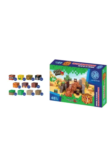 Zestaw klock�w�magnetycznych Astrafun Pixel One Lava 40 szt.