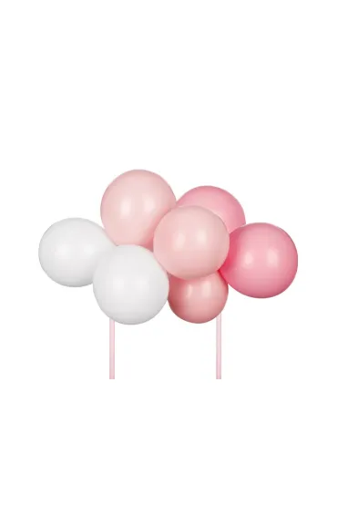 PartyDeco Balonowy topper na tort r�owy 29cm
