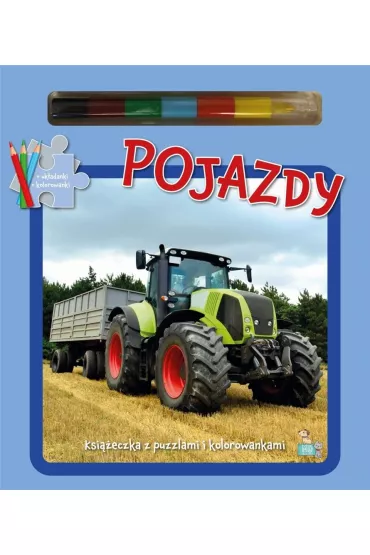 Pojazdy. Ksi��eczki z puzzlami, kolorowankami i kolorow� kredk�