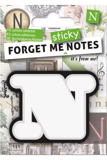 If Forget me sticky. Notes kart samoprzylepne litera N