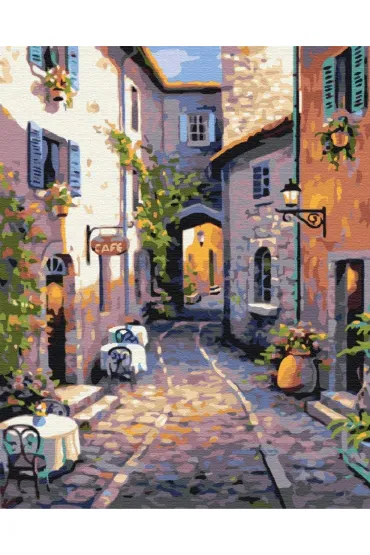 Brushme Malowanie po numerach - Cicha Ulica 40x50cm