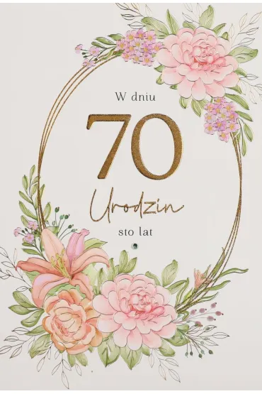 Karnet okazjonalny B6 z kopert� 70 Urodziny PAN DRAGON HM200-3265