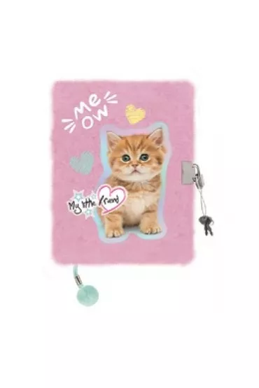 Pami�tnik A5 w�ochacz z k��dk� My Little Friend Pastel Kitty 96 kartek