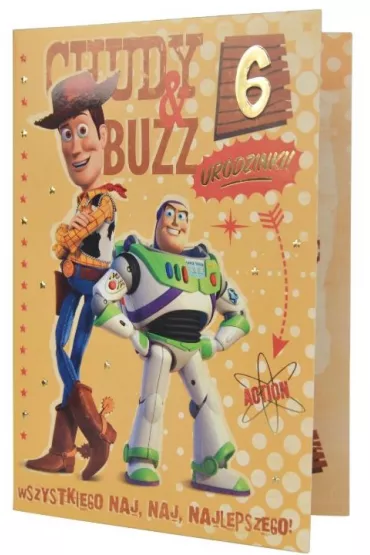 Kukartka Karnet B6 DS-007 Urodziny 6 Toy Story