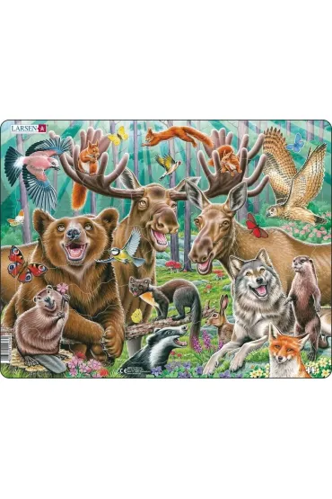 Puzzle 42 el. Selfi Szcz�liwy las Larsen