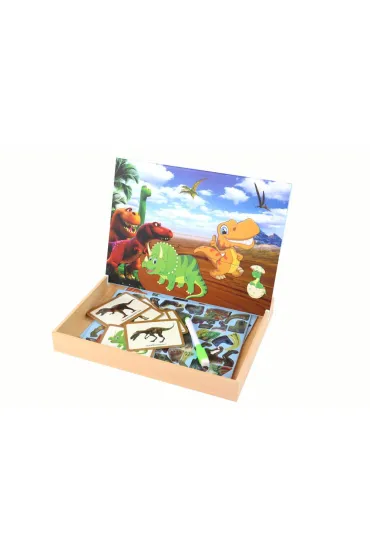 Puzzle magnetyczne z motywem dinozaur�w LeanToys