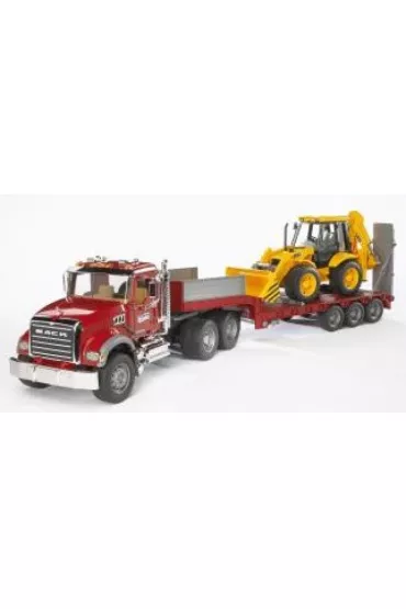 MACK z naczep� i koparko-�adowark� JCB Bruder