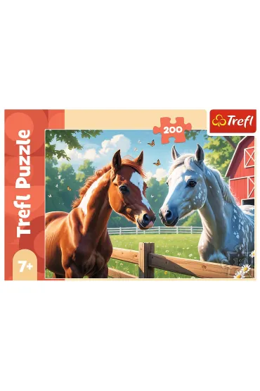 Puzzle 200 el. Konie na polanieTREFL