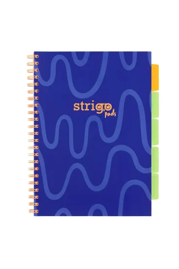 Strigo Ko�ozeszyt Pads A4 Neon granatowy kratka 100 kartek