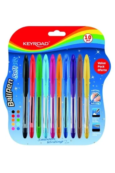 Keyroad D�ugopis soft jet 0,7 mm, 10 kolor�w