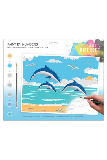 Zestaw do malowania du�y - Artiste - Leaping Dolphins. dpCraft
