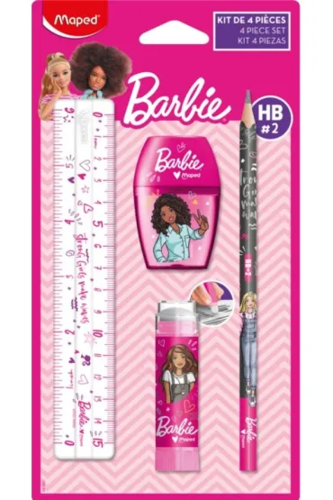 Maped Zestaw artyku��w szkolnych Barbie 4 el.