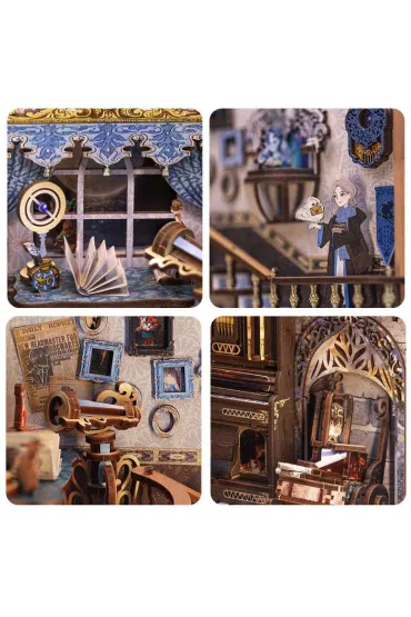Puzzle Miniaturowy domek Book Nook Pracownia alchemika Habarri