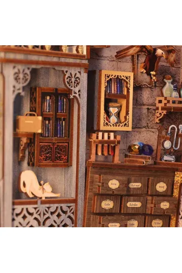 Puzzle Miniaturowy domek Book Nook Pracownia alchemika Habarri