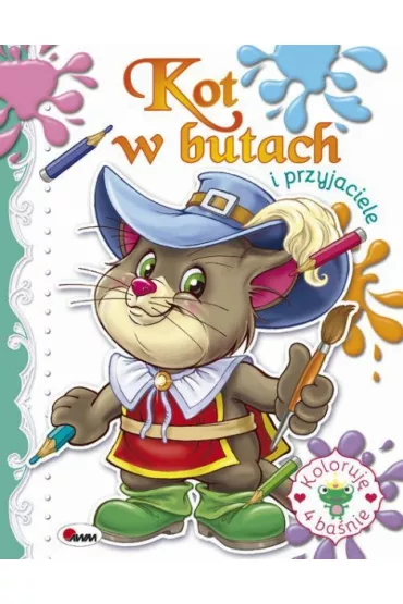 Koloruj� 4 ba�nie Kot w butach i przyjaciele - Mariola Budek