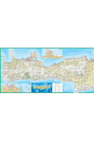 Crete tourist map 1:150 000 laminat 2023