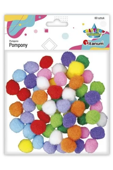 Titanum Pompony poliestrowe mix 20 mm