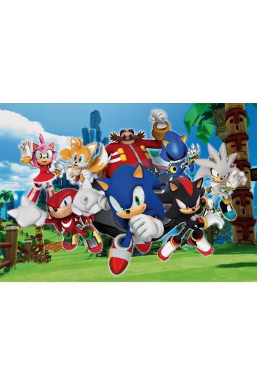 Puzzle 104 el. SuperColor. Sonic Clementoni