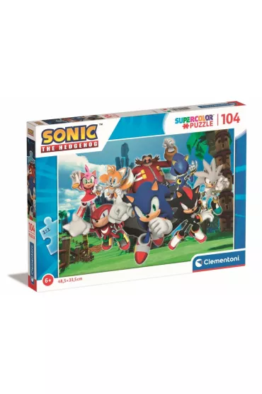 Puzzle 104 el. SuperColor. Sonic Clementoni