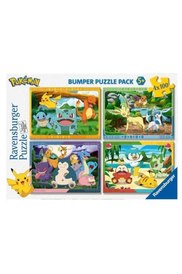 Puzzle 2D 4x100el Pokemon Ravensburger