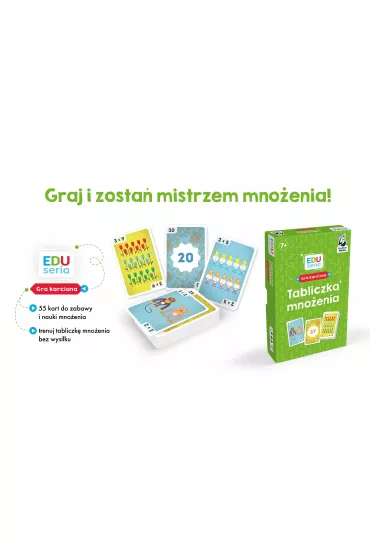 EDUseria. Tabliczka mnoenia. Gra karciana. Kapitan Nauka Edgard - Patrycja  Zakaszewska