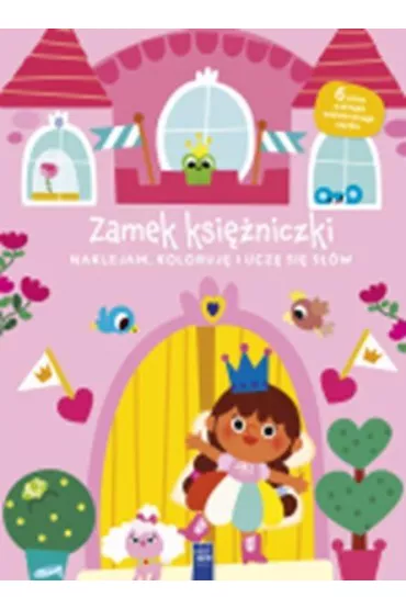 Naklejam koloruj�, ucz� si� s��w Zamek ksi�niczki