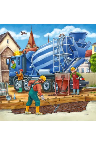 Puzzle 3x49 el. Du�e pojazdy budowlane Ravensburger