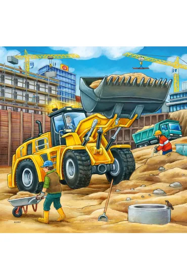 Puzzle 3x49 el. Du�e pojazdy budowlane Ravensburger