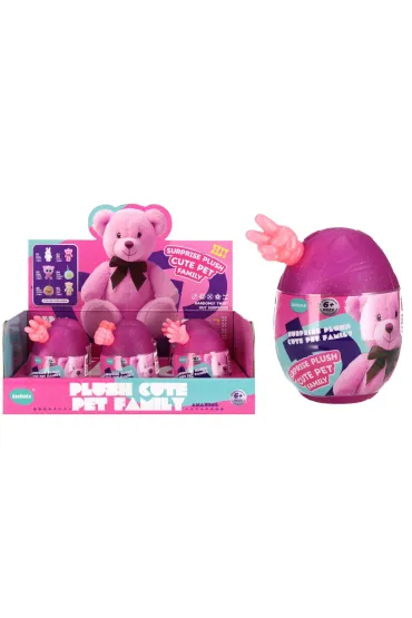 Zabawka pluszowa niespodzianka 9cm w jajku mix MEGA CREATIVE 577467