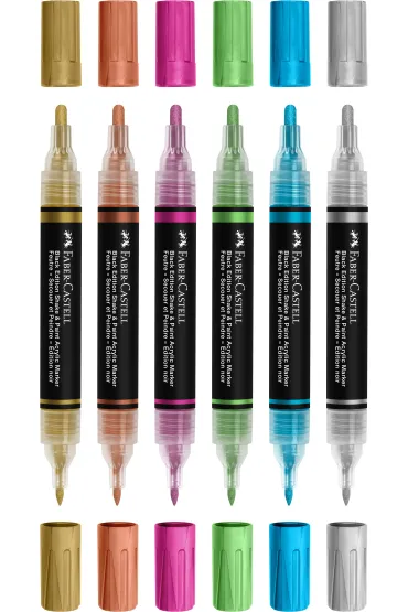 Faber-Castell Marker akrylowy Black Edition 6 szt.