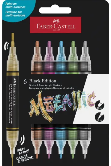 Faber-Castell Marker akrylowy Black Edition 6 szt.