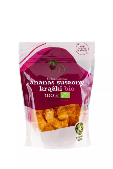 BioLife Ananas suszony krki 100 g Bio