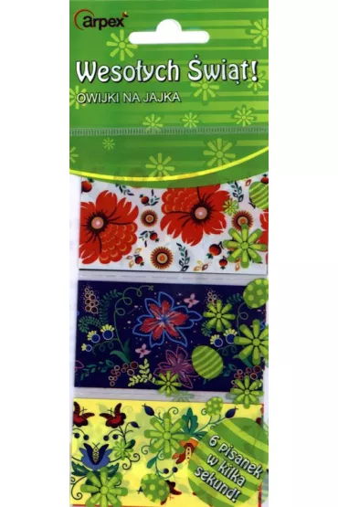 Arpex Owijki na jajka. 6 sztuk. Mix wzor�w