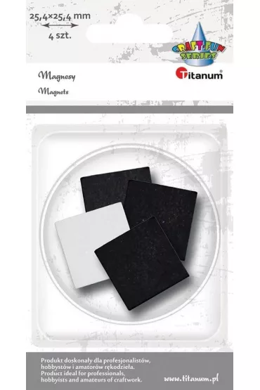 Titanum Magnesy samoprzylene kwadratowe 4 szt.