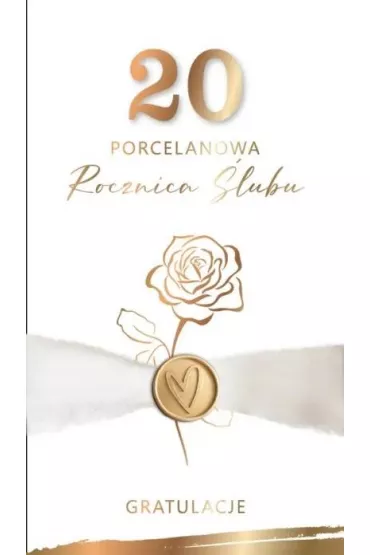 Armin Style Karnet Rocznica �lubu 20 - porcelanowa
