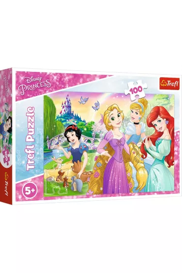 Puzzle 100 el. Marzenie o byciu ksi�niczk�. Disney Princess Trefl