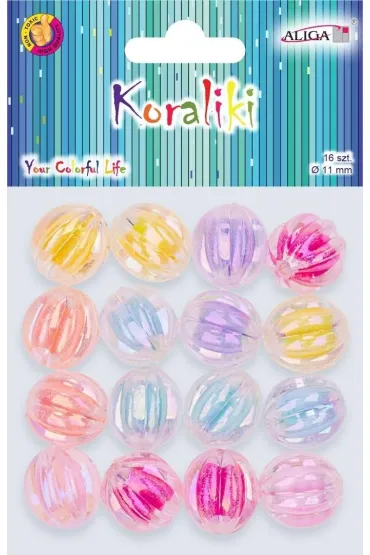 Aliga Koraliki plastikowe 11 mm 16 szt.
