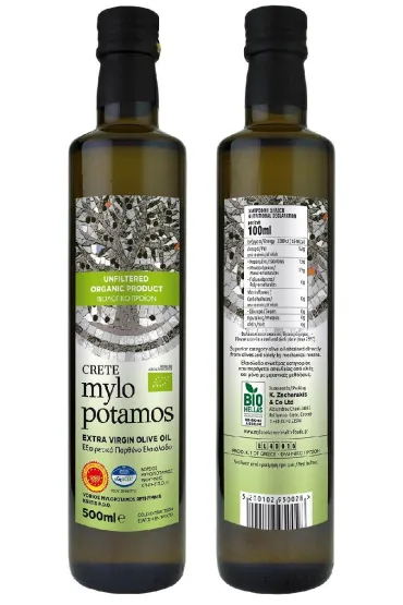 Mylopotamos Oliwa z oliwek extra virgin niefiltrowana 500 ml Bio