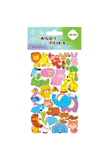 Happy Color Naklejki 3D PUFFY-Animals 10x20cm