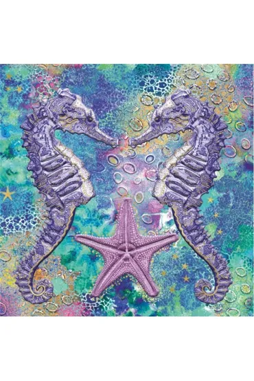 Museums & Galleries Karnet kwadrat z kopert� DNA Seahorses