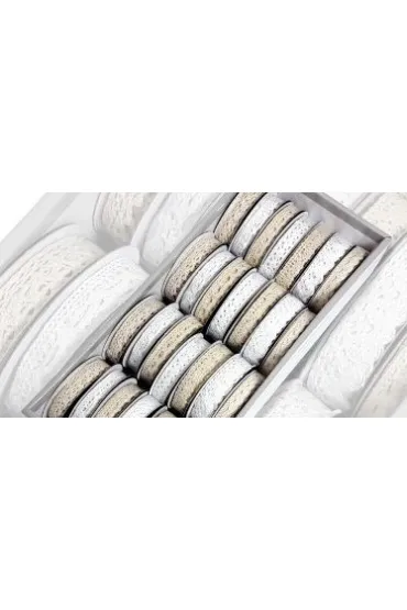 Polsirhurt Wst��ka ozdobna H019 koronka 1,5 cm mix bia�a ecru 3 szt.