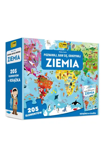 Ziemia. Poznawaj, baw si�, odkrywaj. Puzzle i ksi��ka Wilga Play