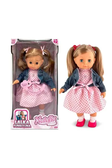 Lalka 39cm Natalia w ubranku kropki PLPLP WB ARTYK 168093 ART